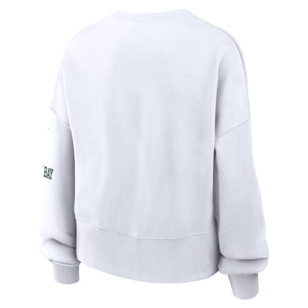 Green Bay Packers Nike Phoenix Oversized Crew Fleece - Womens - Image 3
