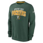 Green Bay Packers Nike Rewind Club Crew Fleece - Mens