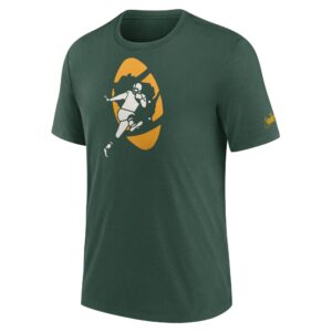 Green Bay Packers Nike Rewind Logo Triblend T-Shirt - Mens