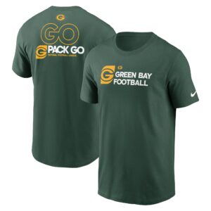 Green Bay Packers Nike Short Sleeve Essential Cotton T-Shirt - Mens