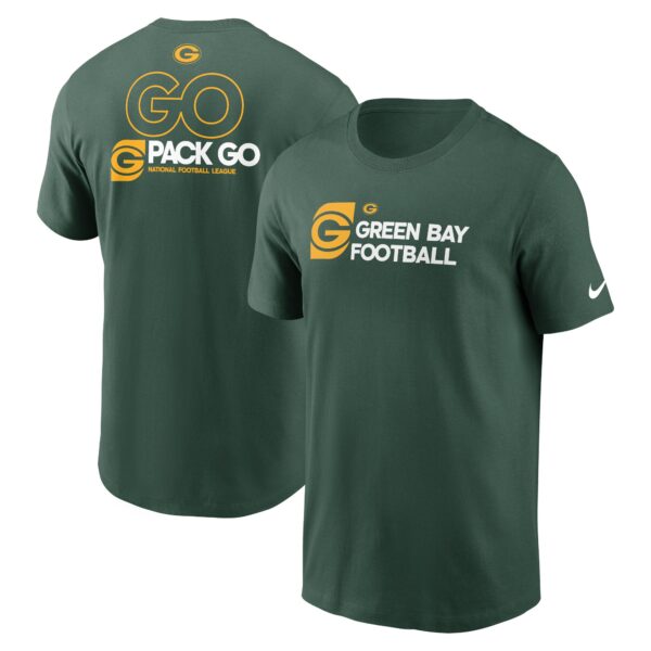 Green Bay Packers Nike Short Sleeve Essential Cotton T-Shirt - Mens