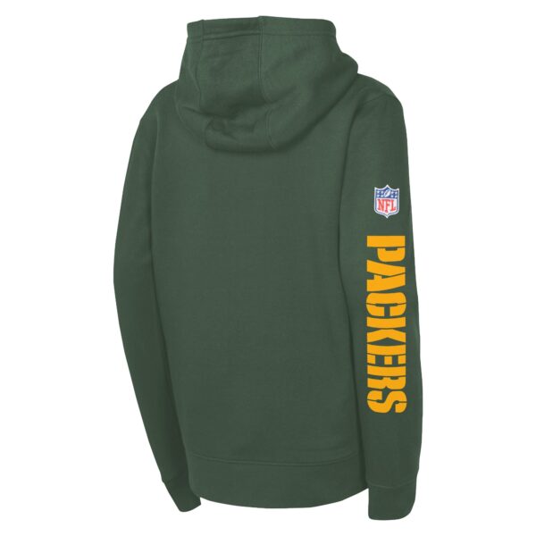 Green Bay Packers Nike Team Issue Full Zip Hoodie - Youth - Image 3