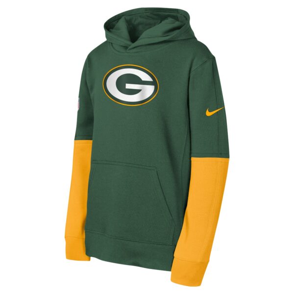 Green Bay Packers Nike Team Issue Pullover Hoodie - Youth - Image 2