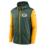 Green Bay Packers Nike Therma Full Zip Hoodie - Mens