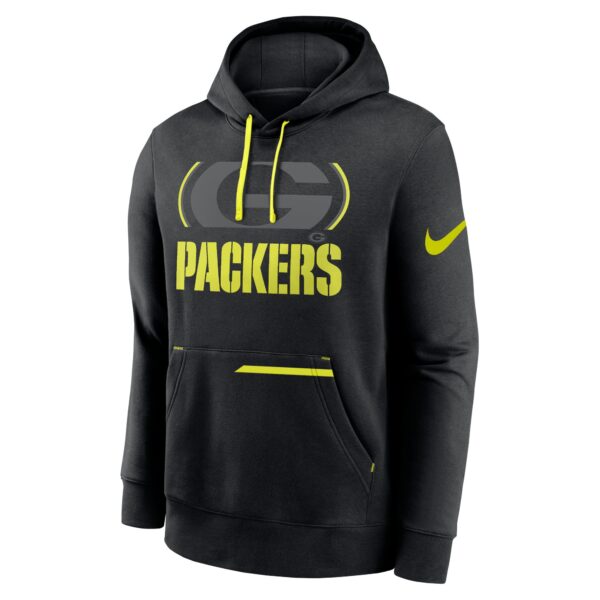 Green Bay Packers Nike VOLT Pullover Fleece Hoodie - Mens - Image 2