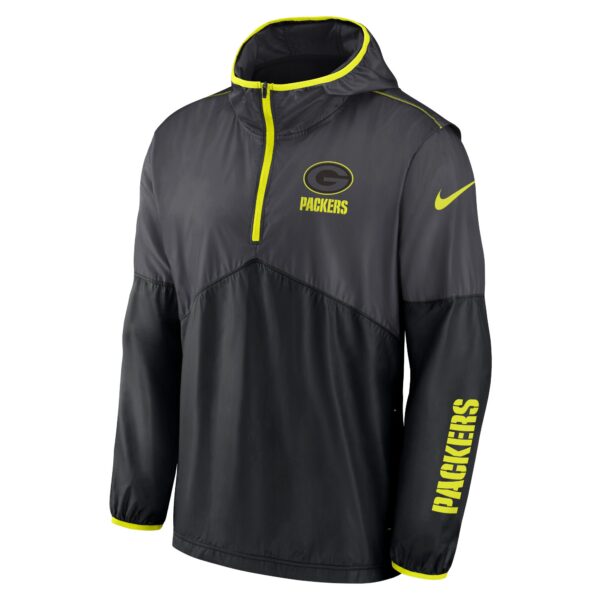 Green Bay Packers Nike VOLT Woven Half Zip Jacket - Mens - Image 2