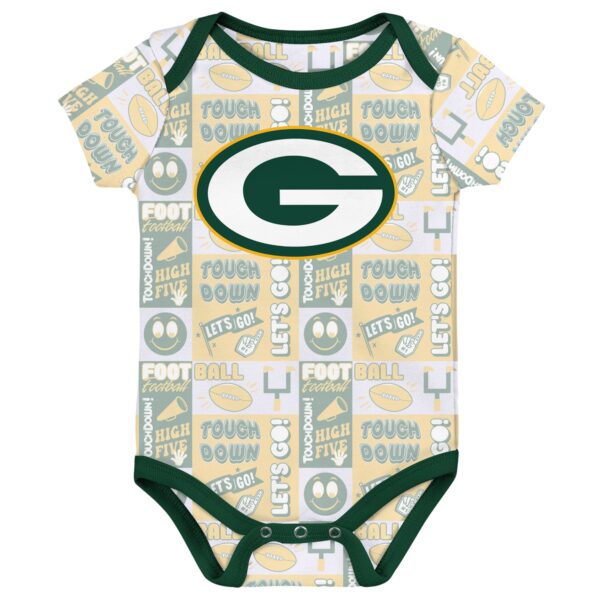 Green Bay Packers Play Day 3 Piece Creeper Set - Newborn - Image 4