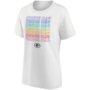 Green Bay Packers Pride Graphic T-Shirt - White - Womens