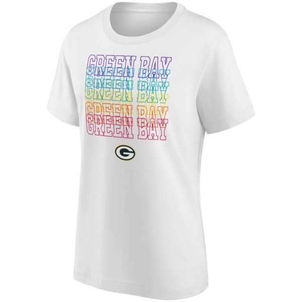 Green Bay Packers Pride Graphic T-Shirt - White - Womens