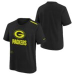 Green Bay Packers Volt Short Sleeve T-Shirt - Black -  Youth