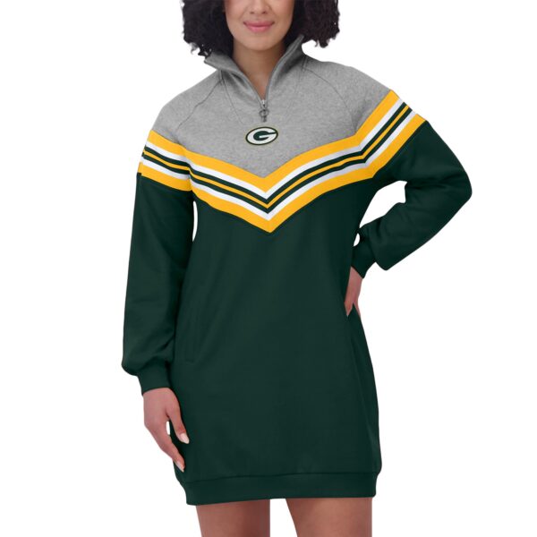 Green Bay Packers WEAR By Erin Andrews Chevron Stripe Dress - Womens - Image 4