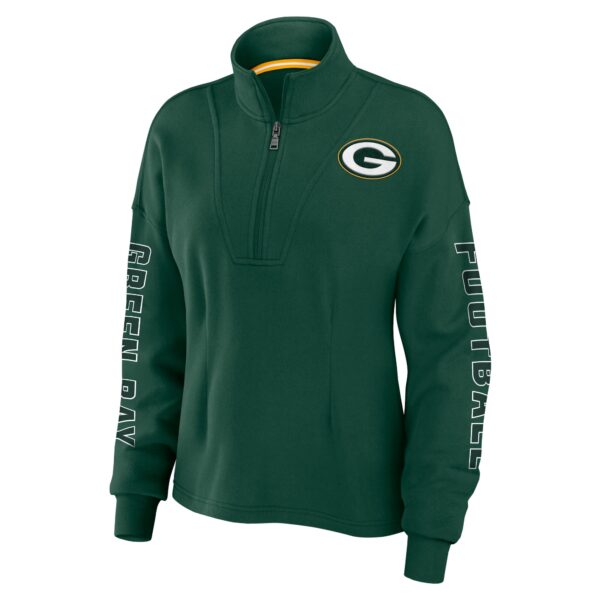 Green Bay Packers WEAR by Erin Andrews Half Zip Pullover - Womens - Image 2