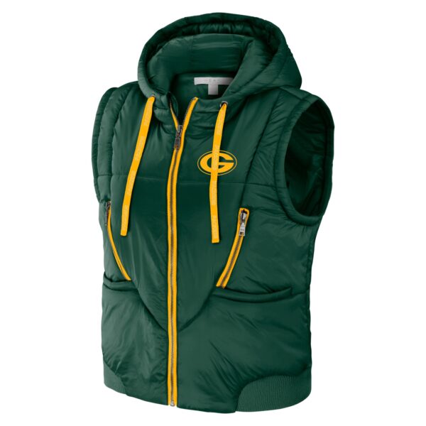 Green Bay Packers WEAR by Erin Andrews Puffer Vest - Womens - Image 2