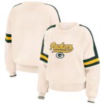 Green Bay Packers WEAR By Erin Andrews Striped Sweater - Womens