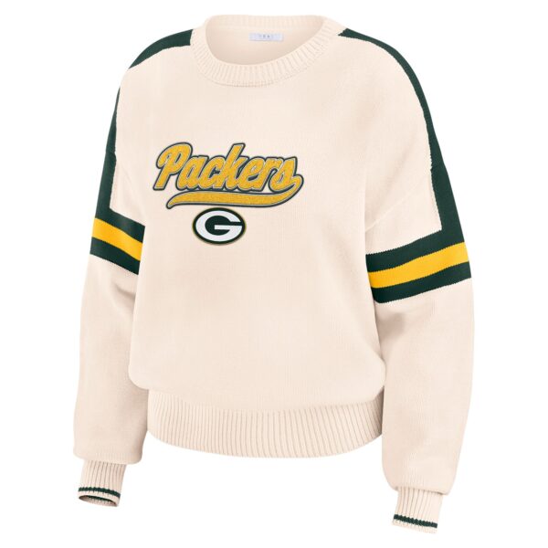 Green Bay Packers WEAR By Erin Andrews Striped Sweater - Womens - Image 2