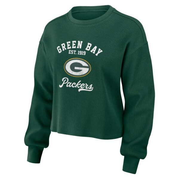 Green Bay Packers WEAR by Erin Andrews Waffle Lounge Set - Womens - Image 4