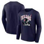 Houston Texans End Around Helmet Graphic Long Sleeve T-Shirt - Mens