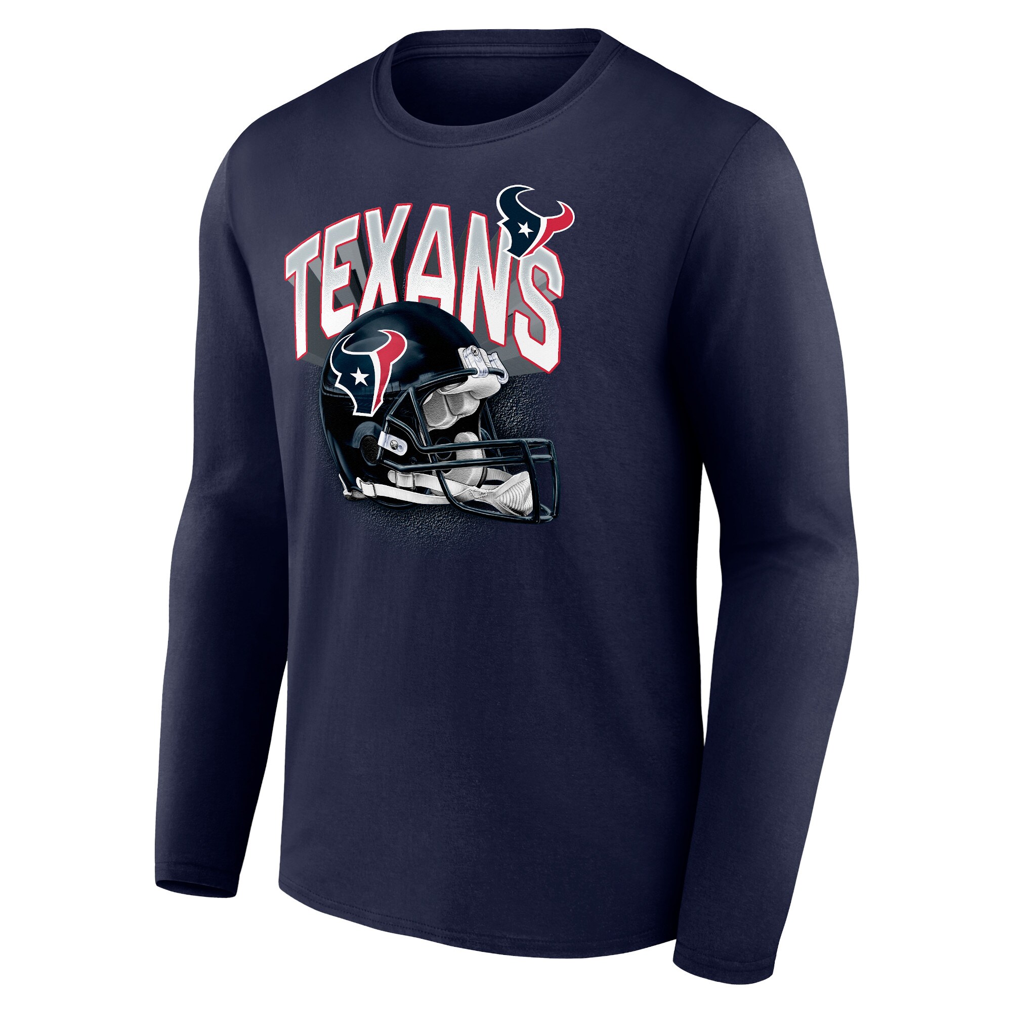 Houston Texans End Around Helmet Graphic Long Sleeve T-Shirt - Mens - Image 2