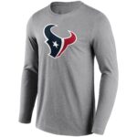 Houston Texans Neutral Colour Logo Long Sleeve T-Shirt - Mens