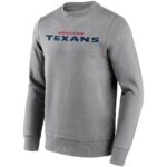 Houston Texans Neutral Colour Wordmark Crew Sweatshirt - Mens
