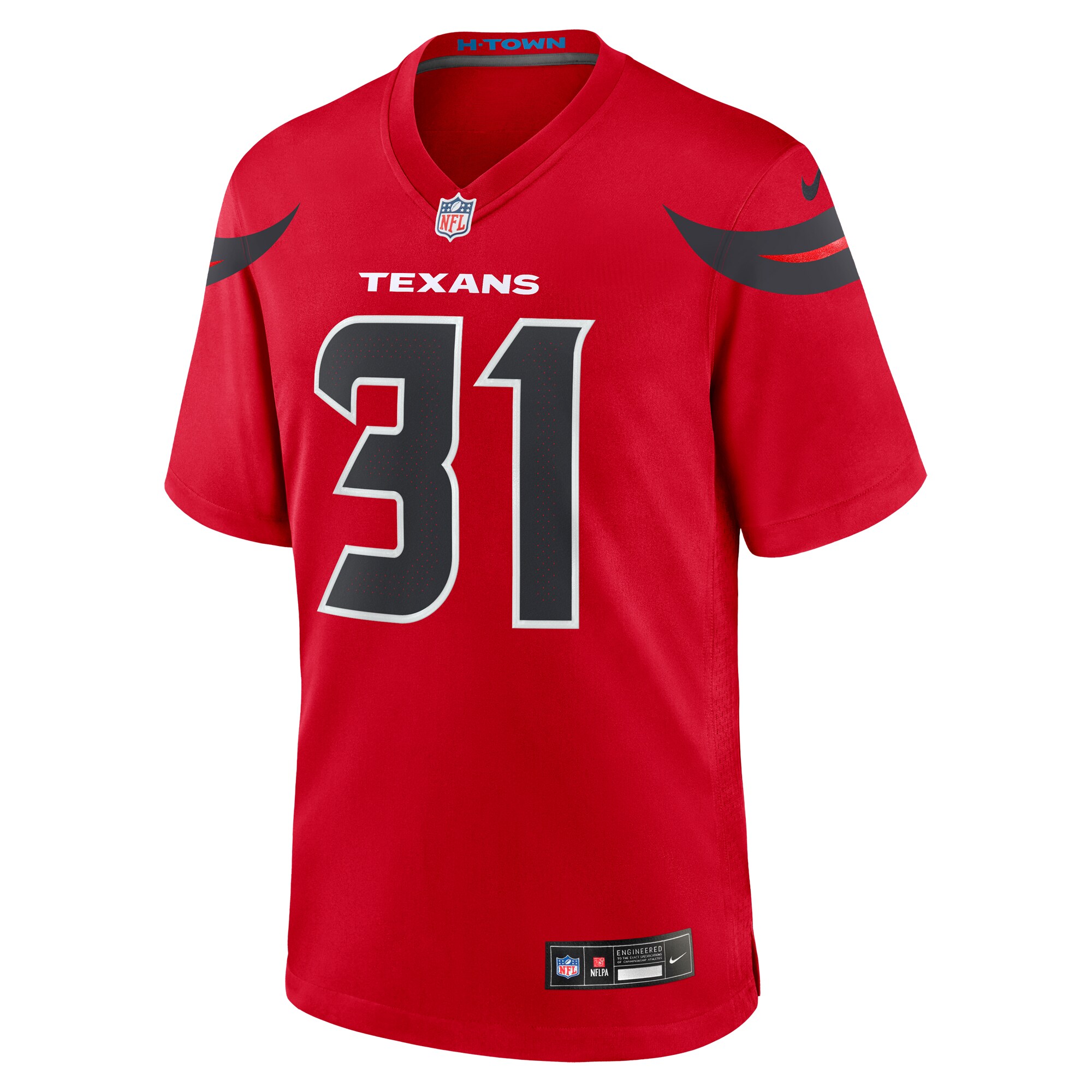 Houston Texans Nike Alternate Game Jersey - Red - Dameon Pierce - Mens - Image 2