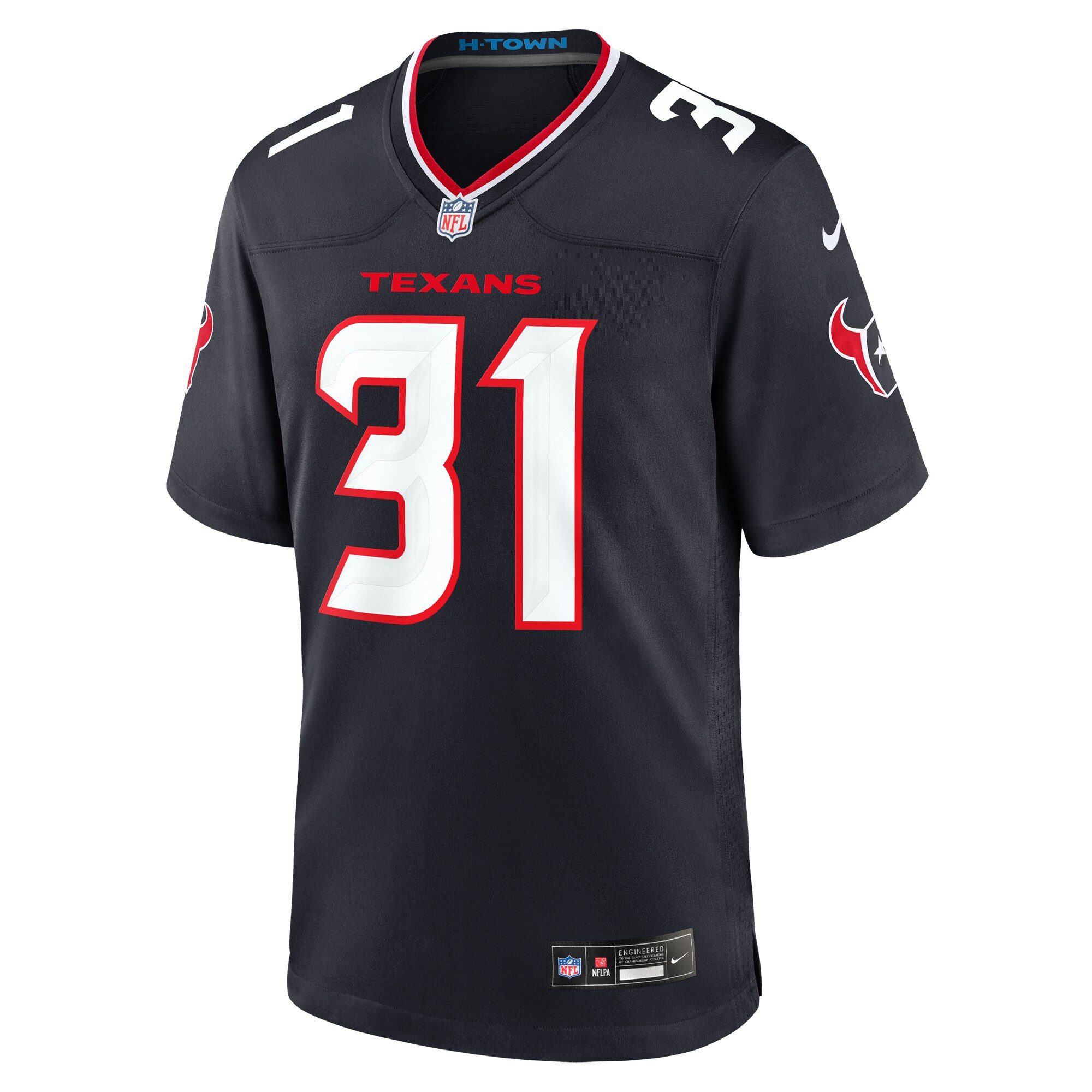 Houston Texans Nike Home Game Jersey - Navy - Dameon Pierce - Mens - Image 2