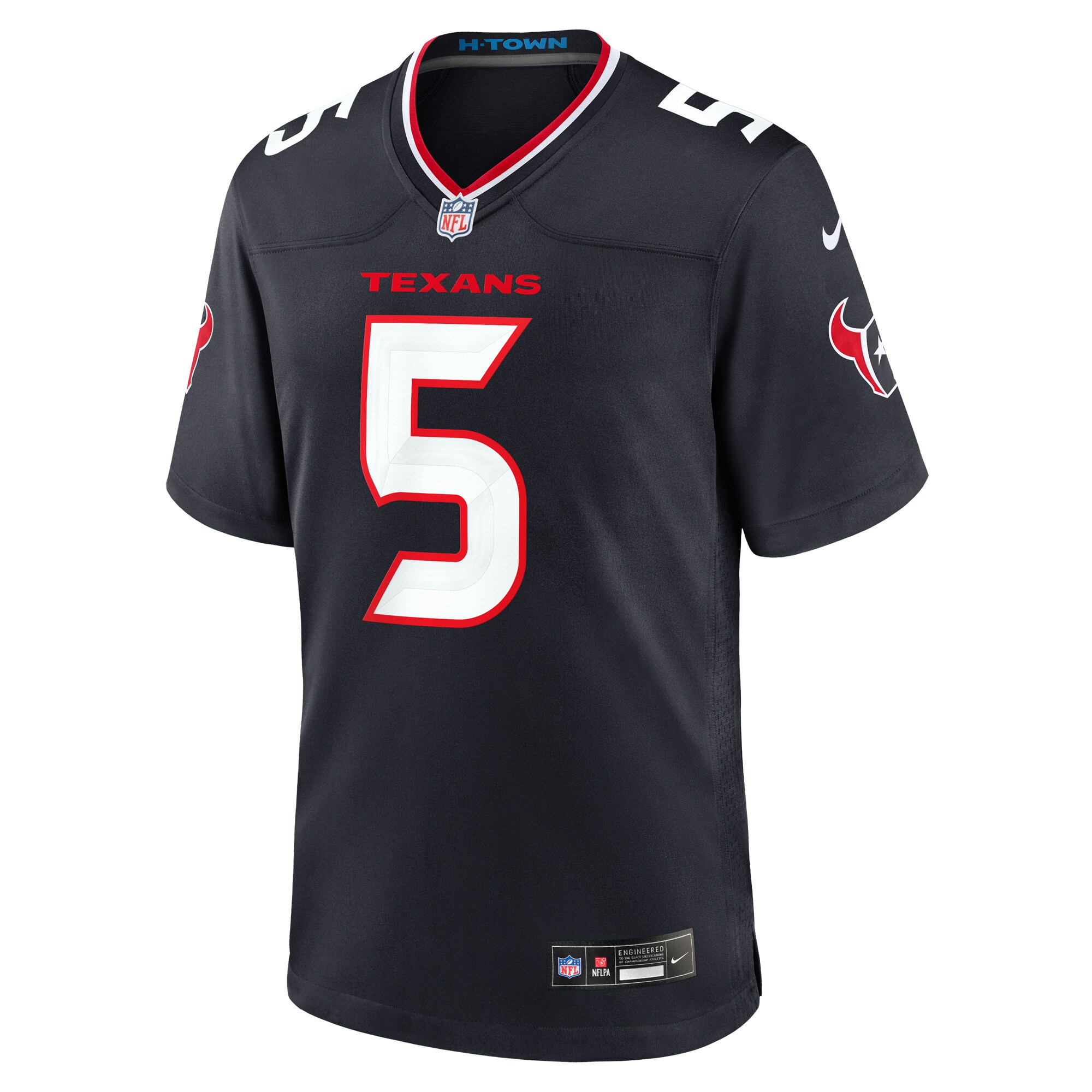 Houston Texans Nike Home Game Jersey - Navy - Jalen Pitre - Mens - Image 2