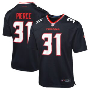 Houston Texans Nike Home Game Team Colour Jersey - Navy - Dameon Pierce - Youth