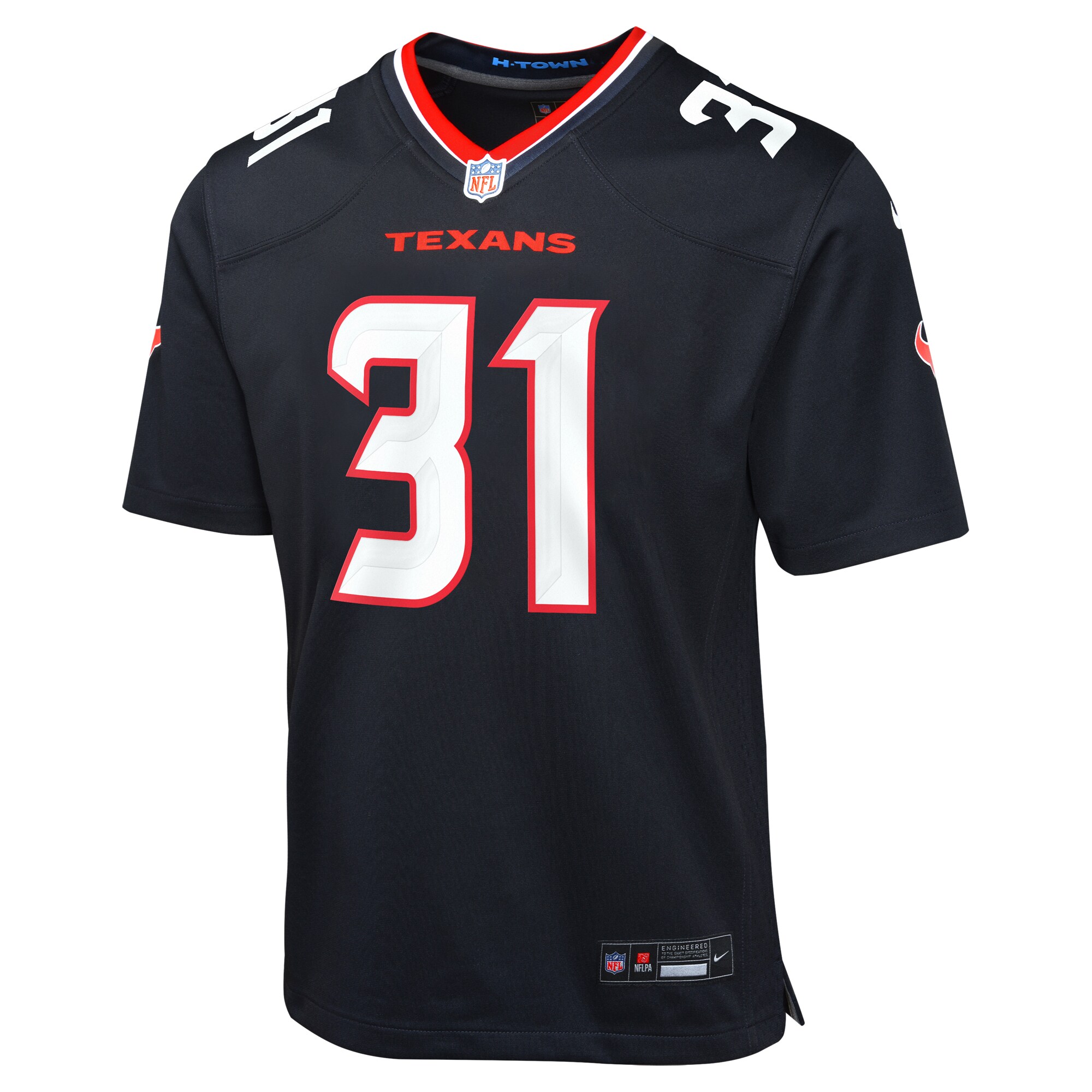 Houston Texans Nike Home Game Team Colour Jersey - Navy - Dameon Pierce - Youth - Image 2
