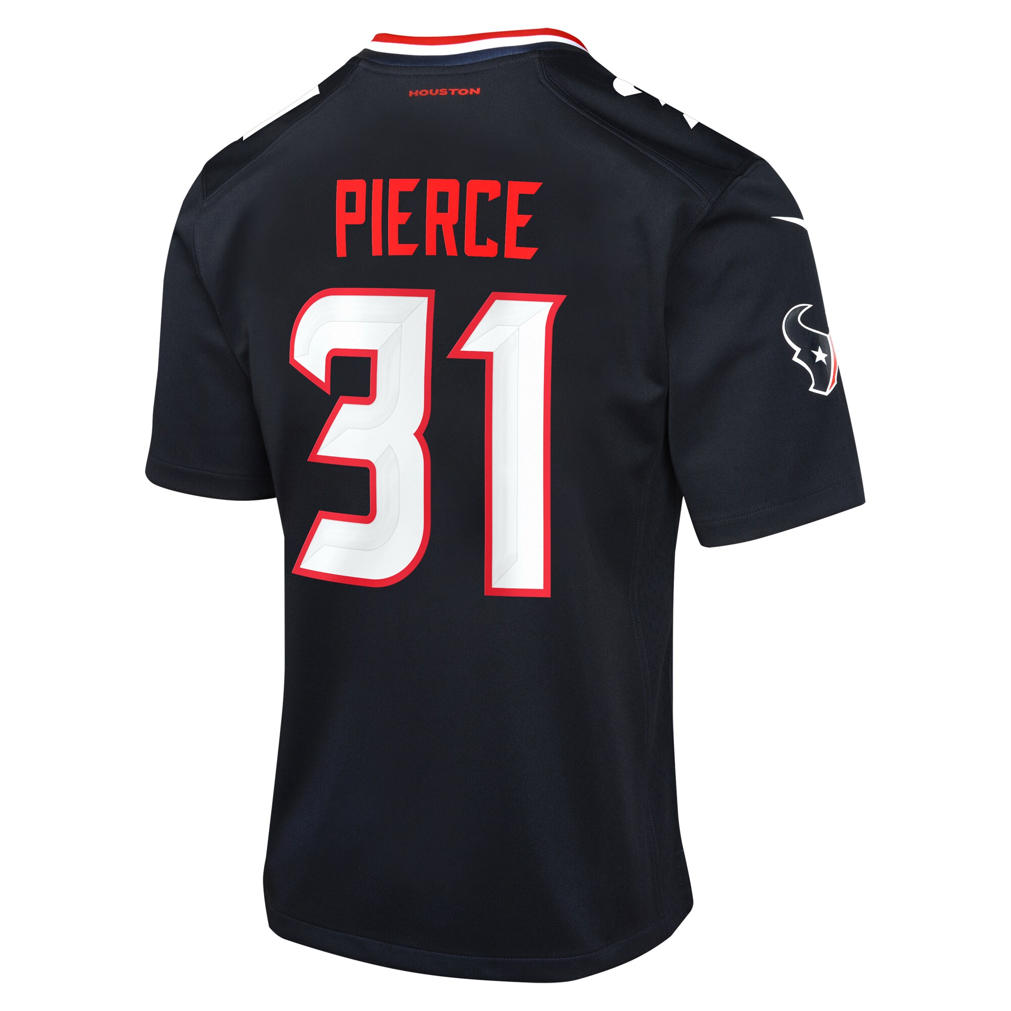 Houston Texans Nike Home Game Team Colour Jersey - Navy - Dameon Pierce - Youth - Image 3