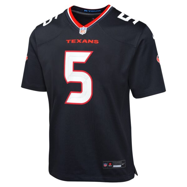 Houston Texans Nike Home Game Team Colour Jersey - Navy - Jalen Pitre - Youth - Image 2