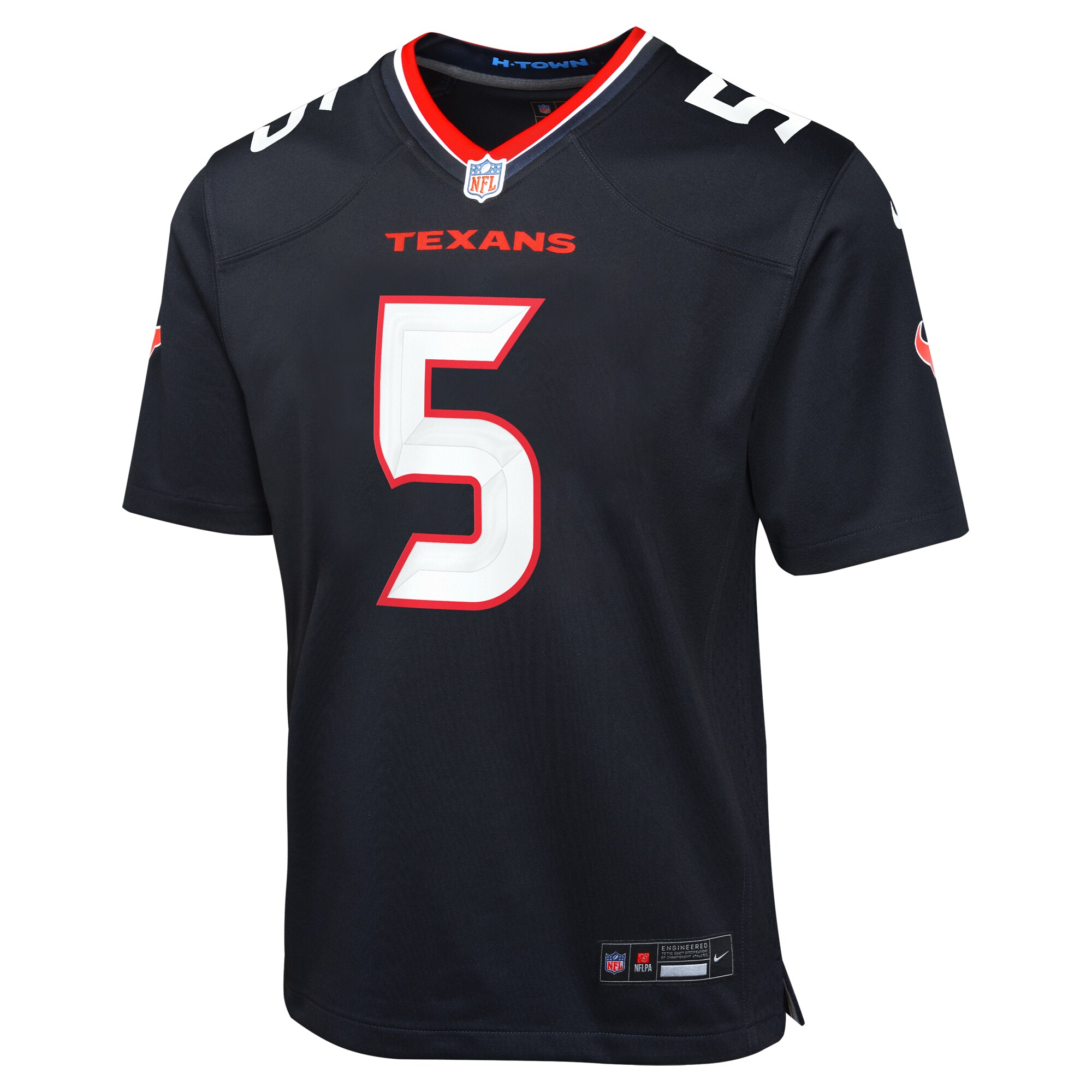 Houston Texans Nike Home Game Team Colour Jersey - Navy - Jalen Pitre - Youth - Image 2