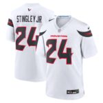 Houston Texans Nike Road Game Jersey - White - Derek Stingley Jr. - Mens