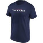 Houston Texans Primary Colour Wordmark T-Shirt - Mens