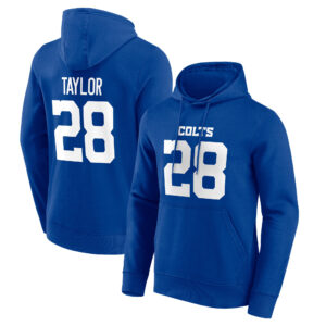 Indianapolis Colts Name & Number Graphic Hoodie - Jonathan Taylor 28 - Mens