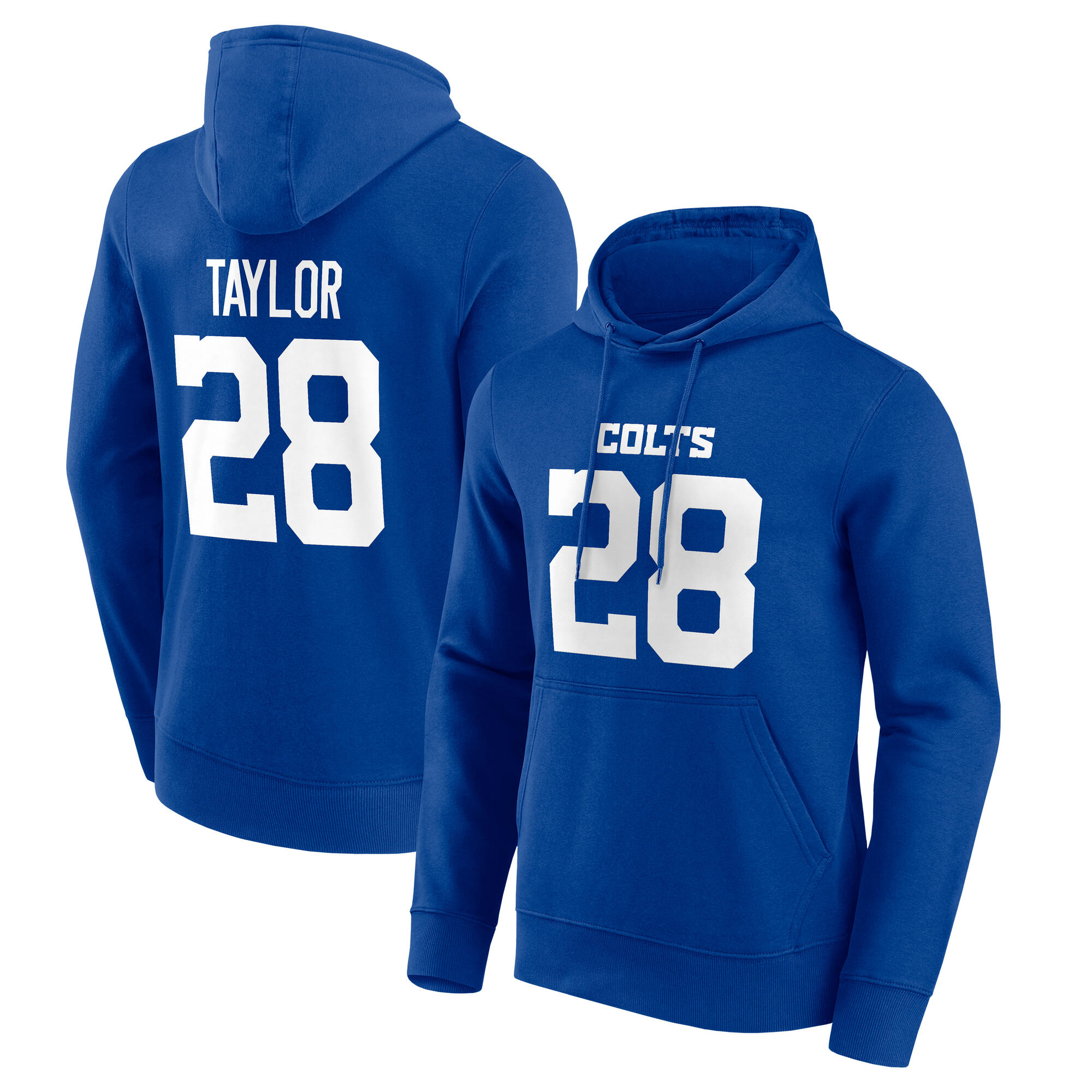 Indianapolis Colts Name & Number Graphic Hoodie - Jonathan Taylor 28 - Mens