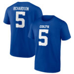 Indianapolis Colts Name & Number Graphic T-Shirt - Anthony Richardson 5 - Mens