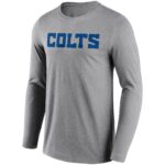 Indianapolis Colts Neutral Colour Wordmark Long Sleeve T-Shirt - Mens
