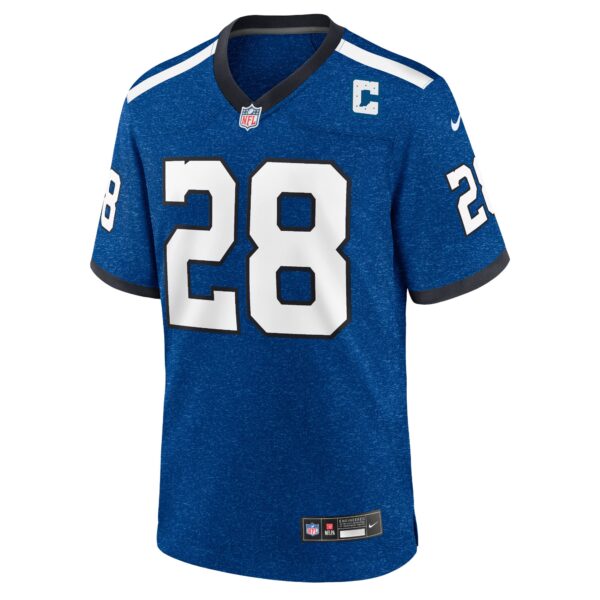 Indianapolis Colts Nike Indiana Nights Alternate Game Jersey - Royal - Jonathan Taylor - Mens - Image 2