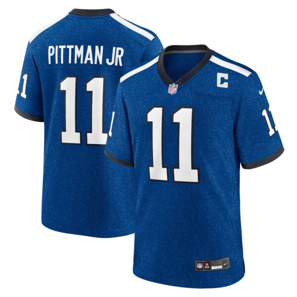 Indianapolis Colts Nike Indiana Nights Alternate Game Jersey - Royal - Michael Pittman Jr - Mens
