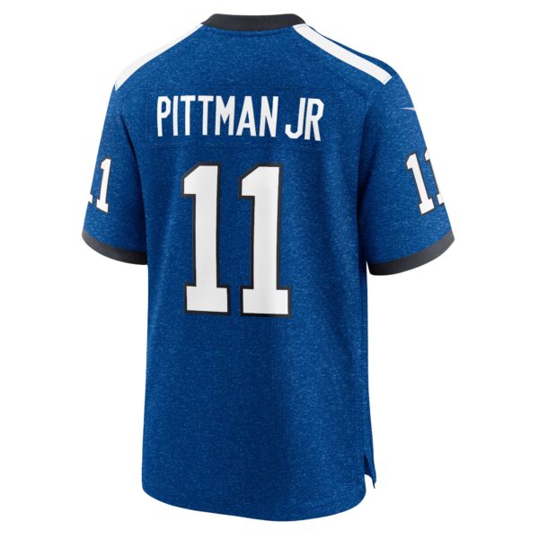 Indianapolis Colts Nike Indiana Nights Alternate Game Jersey - Royal - Michael Pittman Jr - Mens - Image 3