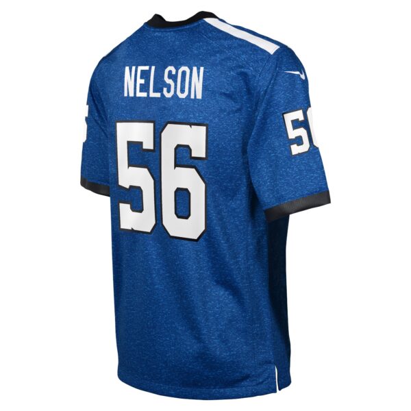 Indianapolis Colts Nike Indiana Nights Alternate Game Jersey - Royal - Quenton Nelson - Youth - Image 3
