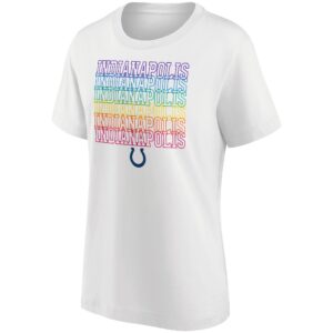 Indianapolis Colts Pride Graphic T-Shirt - White - Womens