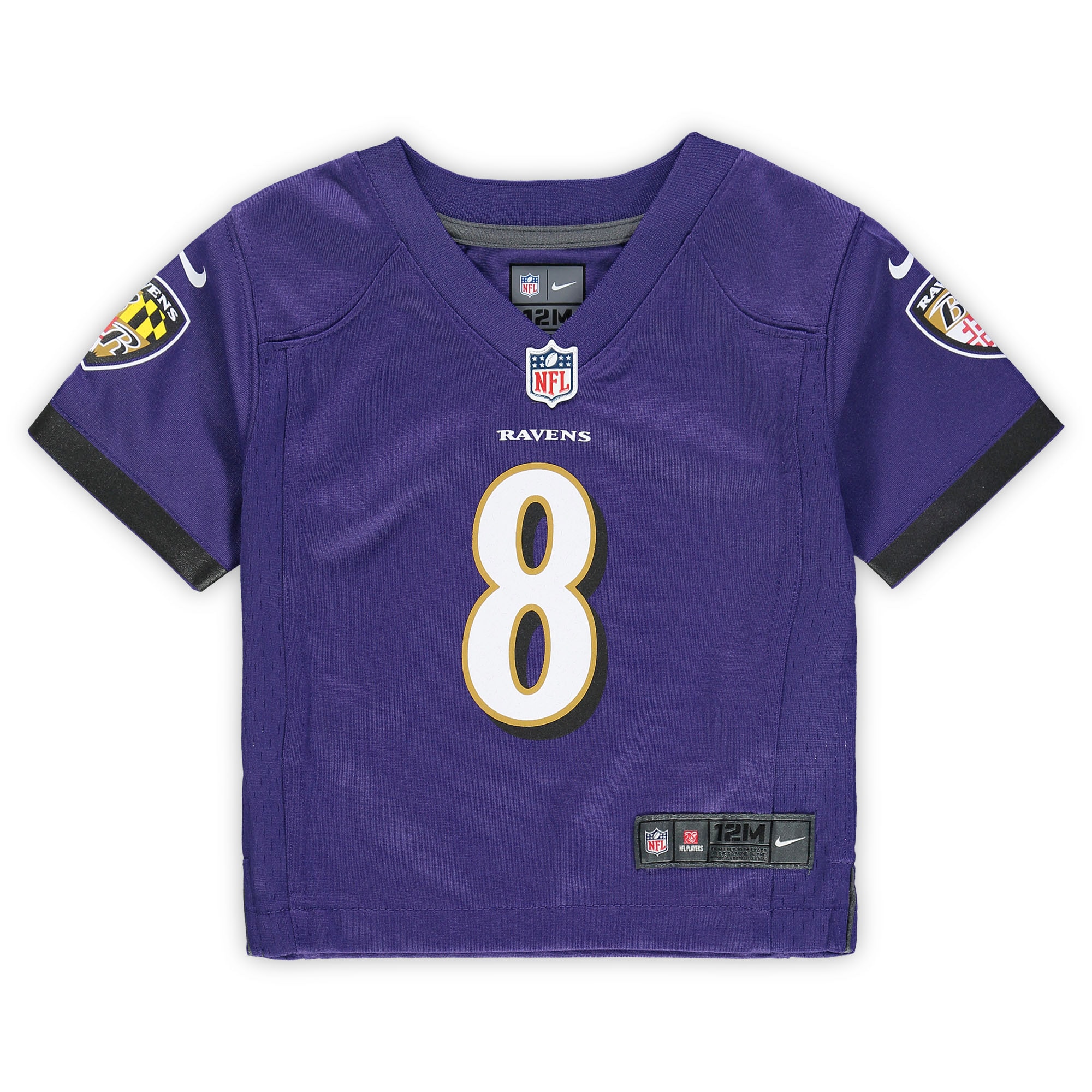 Infant Nike Lamar Jackson Purple Baltimore Ravens Game Jersey - Image 2