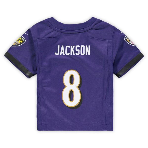 Infant Nike Lamar Jackson Purple Baltimore Ravens Game Jersey - Image 3