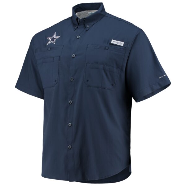 Men's Columbia Navy Dallas Cowboys Tamiami Omni-Shade Button-Down Shirt - Image 2
