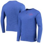Men's Junk Food Royal Buffalo Bills Thermal Henley Long Sleeve T-Shirt