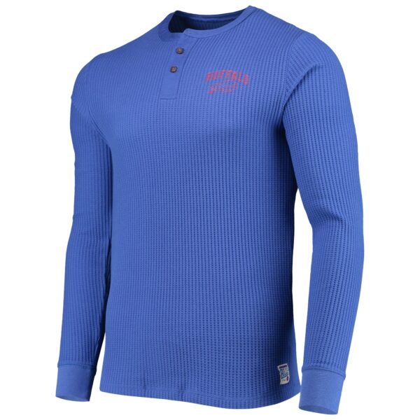 Men's Junk Food Royal Buffalo Bills Thermal Henley Long Sleeve T-Shirt - Image 2