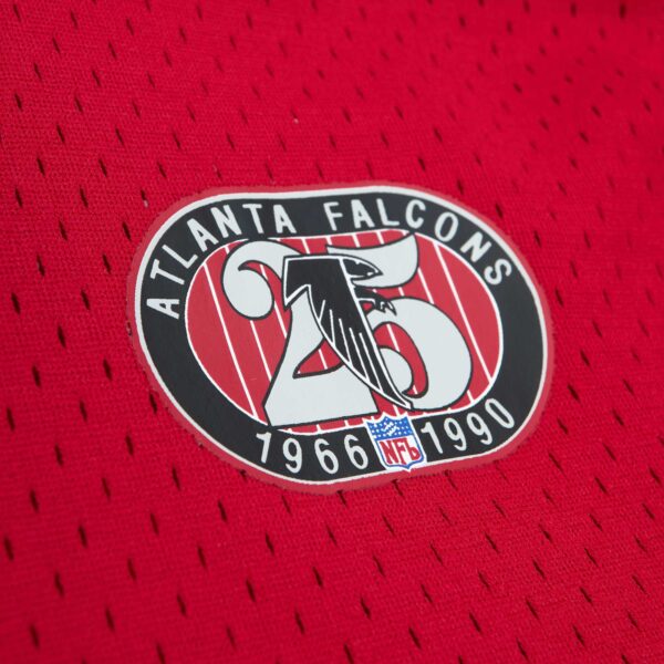 Men's Mitchell & Ness Deion Sanders Red Atlanta Falcons Retired Player Name & Number Mesh Top - Image 4