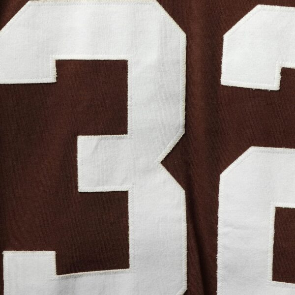 Men's Mitchell & Ness Jim Brown Brown Cleveland Browns 1965 Retired Player Name & Number Long Sleeve T-Shirt - Image 4